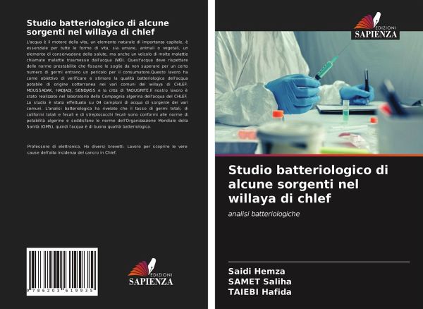 Studio batteriologico di alcune sorgenti nel willaya di chlef Studio batteriologico di alcune sorgenti nel willaya di chlef