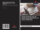Single Ordered Text Of The General Regulation Of Public Registries