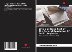 Single Ordered Text Of The General Regulation Of Public Registries - Sandoval Pinto, Carmen