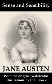 Sense and Sensibility (with the original watercolor illustrations by C.E. Brock) (eBook, ePUB)