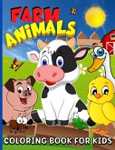 Farm Animals Coloring Book For Kids Ages 4-8