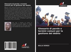 Glossario di parole e termini comuni per la gestione del debito - Donzo, Balla