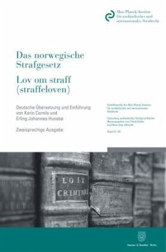 Das norwegische Strafgesetz - Lov om straff (straffeloven). Cover Das norwegische Strafgesetz - Lov om straff (straffeloven).