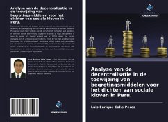Analyse van de decentralisatie in de toewijzing van begrotingsmiddelen voor het dichten van sociale kloven in Peru. - Calle Perez, Luis Enrique