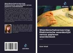 Woordenschatverwerving: Elektronische woordenlijst versus papieren woordenboek - Hindi, Gizel