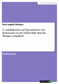 E. coli-Bakterien auf Speisekarten von Restaurants in der Dubai Mall. Sind die Mengen schädlich? (eBook, PDF)