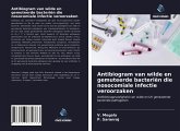 Antibiogram van wilde en gemuteerde bacteriën die nosocomiale infectie veroorzaken