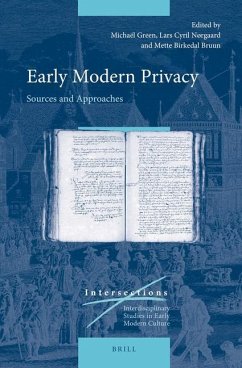 Early Modern Privacy: Sources and Approaches