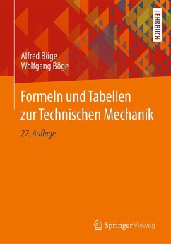 Formeln und Tabellen zur Technischen Mechanik (eBook, PDF) - Böge, Alfred; Böge, Wolfgang