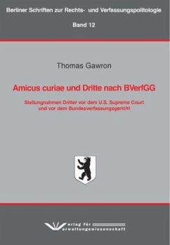 Amicus curiae und Dritte nach BVerfGG - Gawron, Thomas