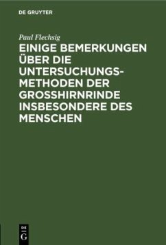 Einige Bemerkungen über die Untersuchungsmethoden der Grosshirnrinde insbesondere des Menschen - Flechsig, Paul