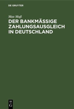 Cover Der bankmäßige Zahlungsausgleich in Deutschland