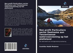 Non profit Particuliere sector Deelname aan Tanzaniaanse watervoorziening op het platteland - Mndeme, Swahiba Habib