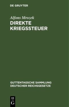 Direkte Kriegssteuer - Mrozek, Alfons