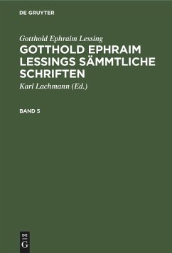 Cover Gotthold Ephraim Lessing: Gotthold Ephraim Lessings Sämmtliche Schriften. Band 5