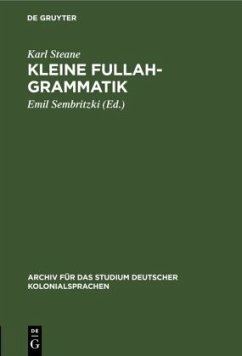 Kleine Fullah-Grammatik - Steane, Karl