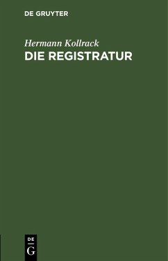 Cover Die Registratur