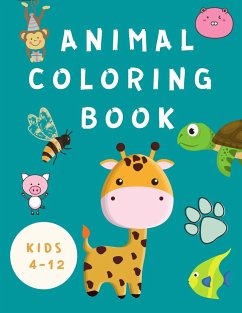 Animal Coloring Book Kids 4-12 - Johnson, Shanice