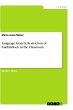 Language Anxiety. Restriction of... - Bild 1