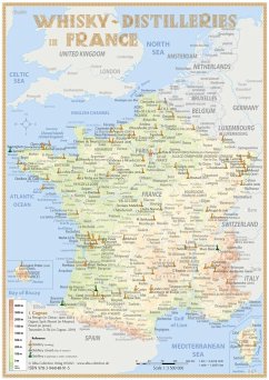 Whisky Distilleries France and BeNeLux - Tasting Map - Hirst, Rüdiger Jörg