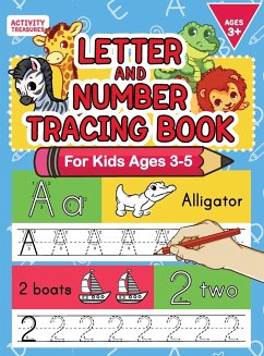 Letter And Number Tracing Book For Kids Ages 3-5 - Treasures, Activity