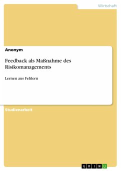 Feedback als Maßnahme des Risikomanagements (eBook, PDF)