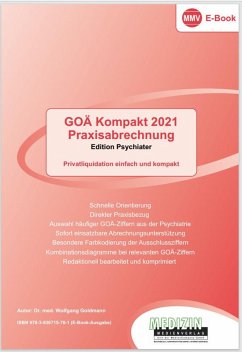 GOÄ Kompakt 2021 Psychiater (eBook, PDF) - Goldmann, Wolfgang