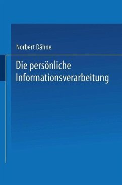 Cover Die persönliche Informationsverarbeitung (eBook, PDF)