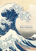 Notizbuch klein A5 Blanko - Notizheft 44 Seiten 90g/m² - Softcover Hokusai &quote;Die große Welle vor Kanagawa&quote; - FSC Papier