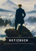 Notizbuch klein A5 Blanko - Notizheft 44 Seiten 90g/m² - Softcover Caspar David Friedrich &quote;Der Wanderer über dem Nebelmeer&quote; - FSC Papier