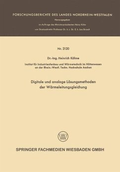 Cover Digitale und analoge Lösungsmethoden der Wärmeleitungsgleichung (eBook, PDF)