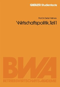 Wirtschaftspolitik, Teil 1 (eBook, PDF) - Wilmes, Dieter
