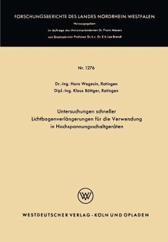 Cover Untersuchungen schneller Lichtbogenverlängerungen für die Verwendung in Hochspannungsschaltgeräten (eBook, PDF)