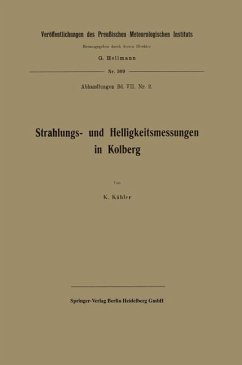 Strahlungs- und Helligkeitsmessungen in Kolberg (eBook, PDF) - Kaehler, Karl