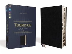 Niv, Thompson Chain-Reference Bible, Large Print, European Bonded Leather, Black, Thumb Indexed, Red Letter, Comfort Print - Zondervan