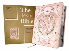 The Jesus Bible Artist Edition, Esv, (with Thumb Tabs to Help Locate the Books of the Bible), Leathersoft, Peach Floral, Thumb Indexed - Zondervan