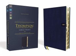 Niv, Thompson Chain-Reference Bible, Large Print, Leathersoft, Navy, Thumb Indexed, Red Letter, Comfort Print - Zondervan
