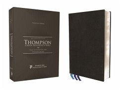 Niv, Thompson Chain-Reference Bible, Premium Goatskin Leather, Black, Premier Collection, Black Letter, Art Gilded Edges, Comfort Print - Zondervan