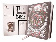 The Jesus Bible Artist Edition, Niv, Leathersoft, Gray Floral, Comfort Print - Zondervan