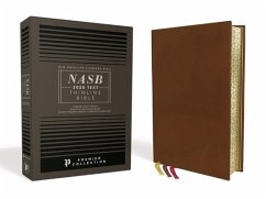 NASB, Thinline Bible, Premium Goatskin Leather, Brown, Premier Collection, Black Letter, Gauffered Edges, 2020 Text, Comfort Print - Zondervan