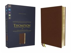 Niv, Thompson Chain-Reference Bible, Genuine Leather, Buffalo, Brown, Red Letter, Art Gilded Edges, Comfort Print - Zondervan