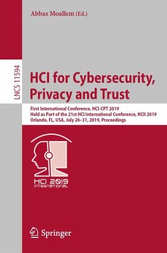 Cover HCI for Cybersecurity, Privacy and Trust (eBook, PDF)