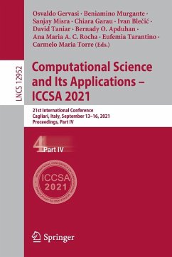 Cover Computational Science and Its Applications - ICCSA 2021