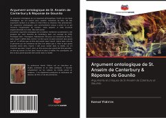 Argument ontologique de St. Anselm de Canterbury & Réponse de Gaunilo - Yildirim, Kemal