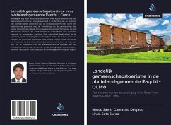 Landelijk gemeenschapstoerisme in de plattelandsgemeente Raqchi - Cusco - Camacho Delgado, Marco Samir; Soto Surco, Linda