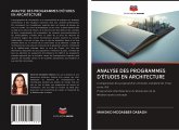 ANALYSE DES PROGRAMMES D'ÉTUDES EN ARCHITECTURE