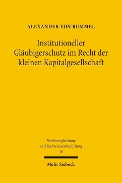 Cover Institutioneller Gläubigerschutz im Recht der kleinen Kapitalgesellschaft (eBook, PDF)