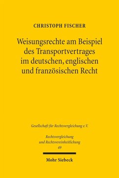 Cover Weisungsrechte am Beispiel des Transportvertrages im deutschen, englischen und französischen Recht (eBook, PDF)