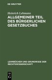 Allgemeiner Teil des Bürgerlichen Gesetzbuches (eBook, PDF)