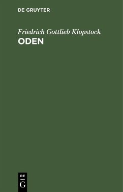 Oden (eBook, PDF) - Klopstock, Friedrich Gottlieb